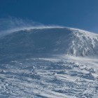 Strong wind on the summit of Snežnik